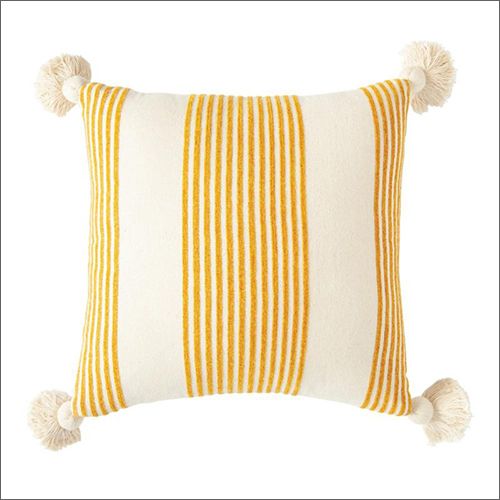 Yellow Handwoven Cushion