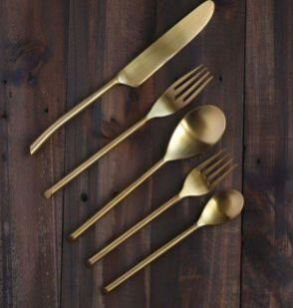 Golden Flatware Set