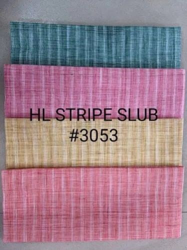 Handloom Stripe Slub Fabric