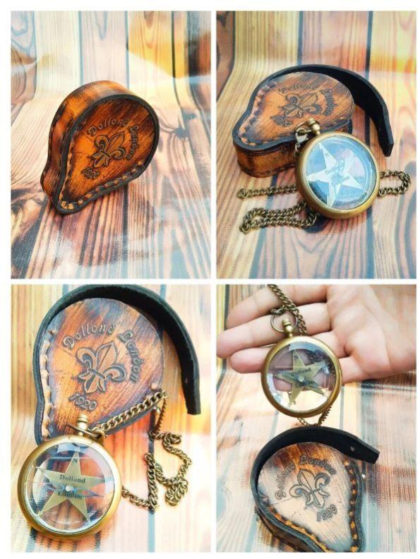 Alvi and Co\'s Premium Handmade Brass Pocket Compass A Beautiful, Unique Gift Idea!