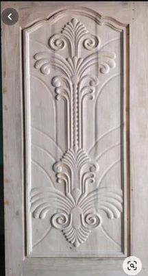 White Carved Wooden Door