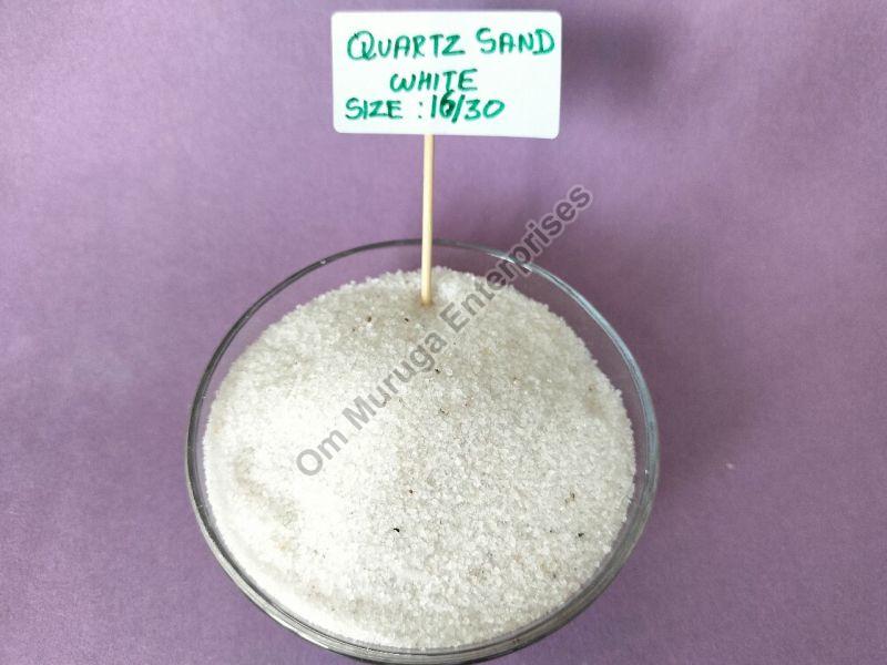 White 16/30 Mesh Quartz Sand