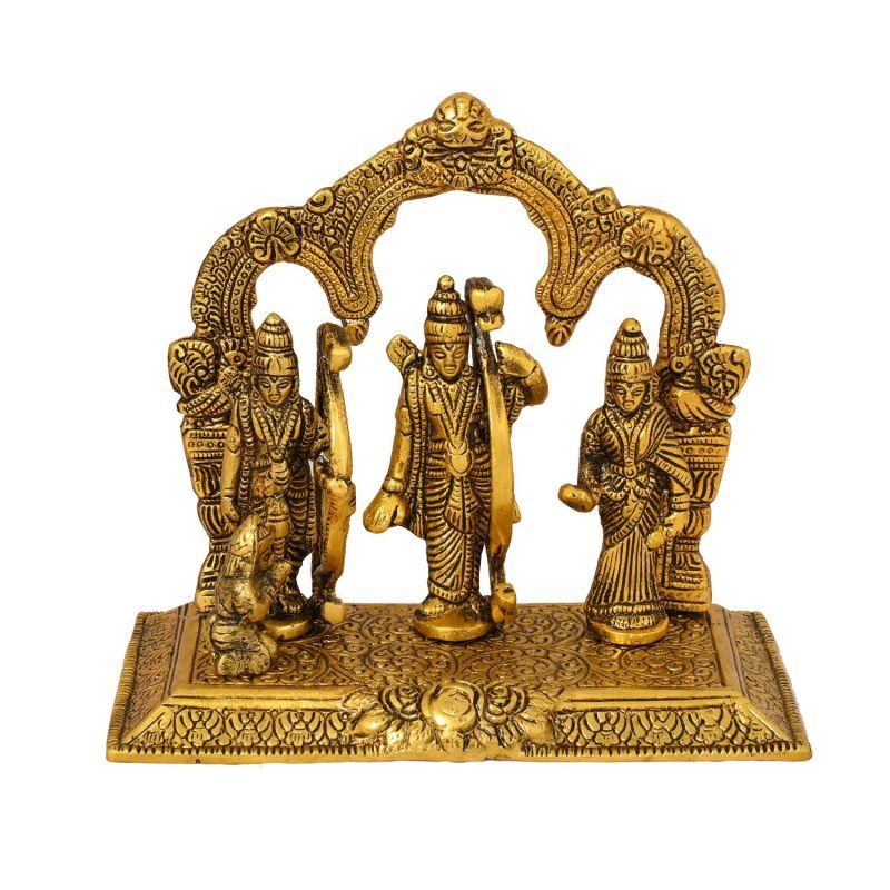 6 Inch Brass Ram Darbar Statue