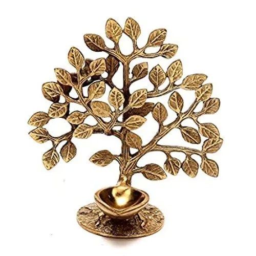 7.5x3.5x7.5 Inch Brass Decorative Kalpavriksha Tree