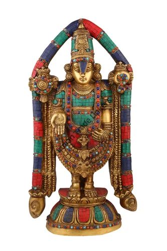 Traditional Brass Tirupati Balaji Statue