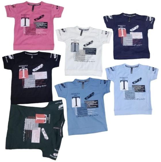 Printed Half Sleeves Tensile Lycra T-shirt