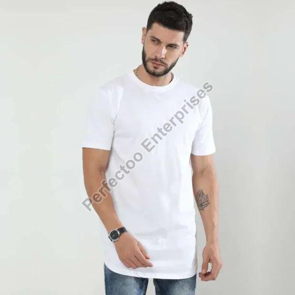 Mens Cotton Longline Curved T-shirt Exporter from Nellore India