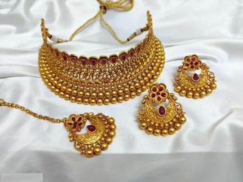 Golden Copper Necklace Set