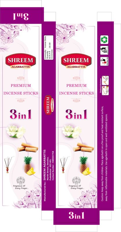 3 in 1 Sandal Incense Stick