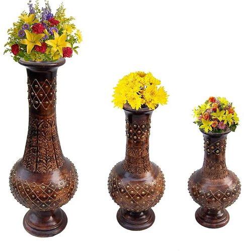 Wooden Handicrafts Flower Pot