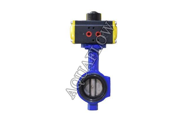 Pneumatic Actuator Operated Wafer type Butterfly Valve