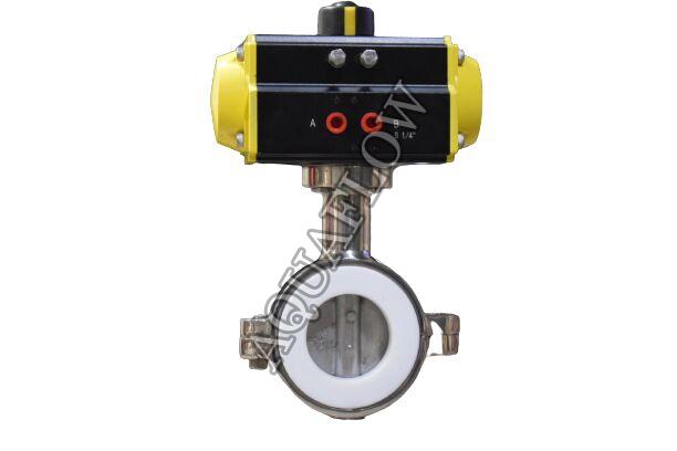 Pneumatic Actuator PTFE lined Butterfly Valve
