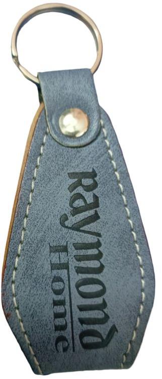 Grey Promotional Leather Keychain