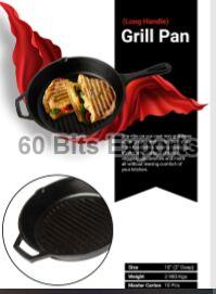 Cast Iron Long Handle Grill Pan