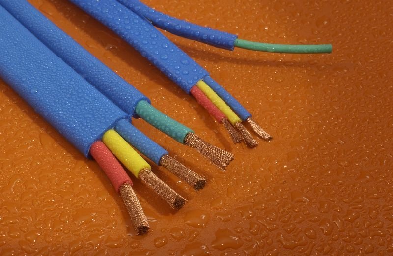 PVC 4 Core Motor Lead Flat Drop Cable With Divisible Earth Core