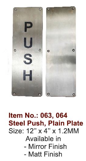 Aluminium Push Plate