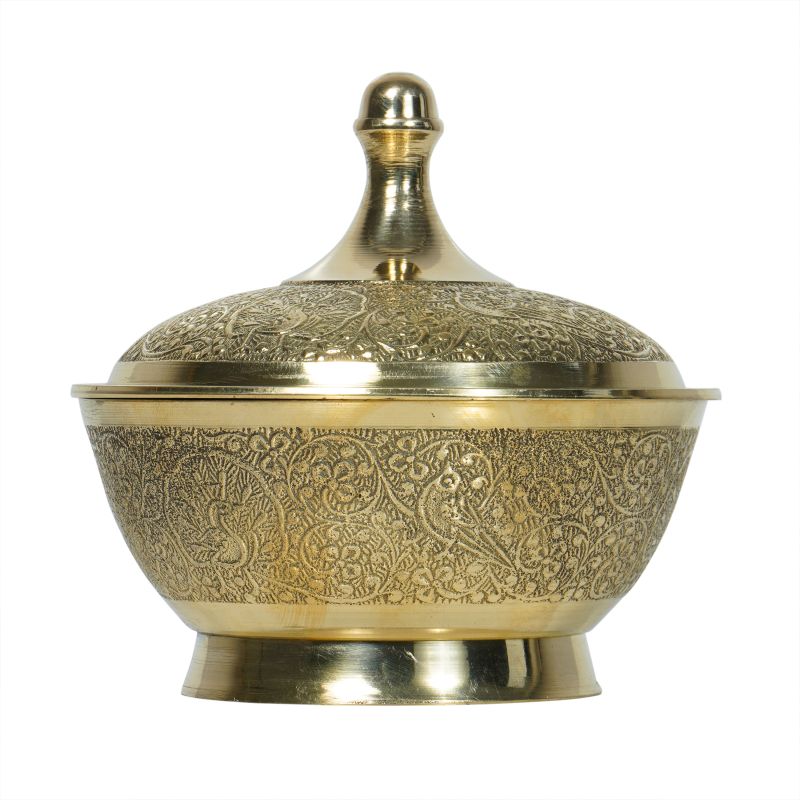 Brass Pithi Bowl with Lid