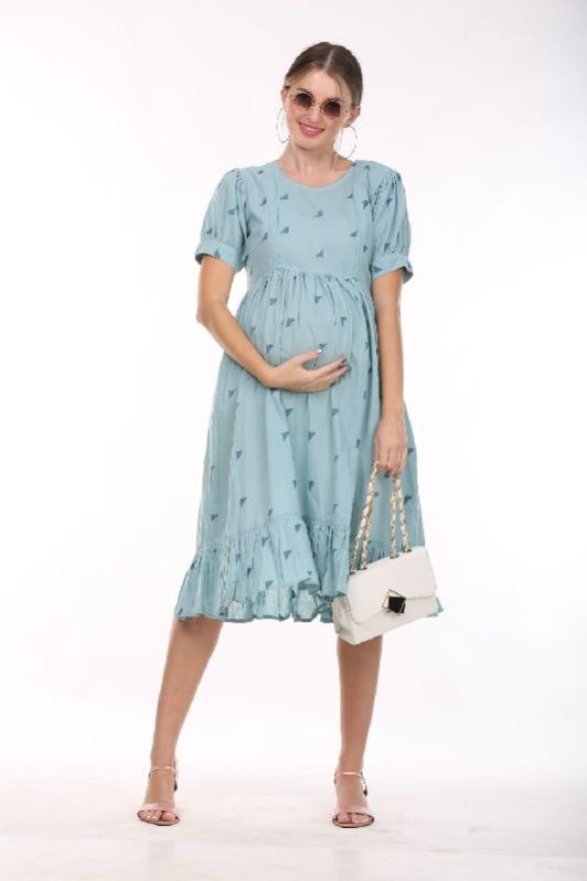 Cotton Printed 1509 Ladies Maternity Feeding Gown, Half Sleeve at Rs  445/piece in Palghar