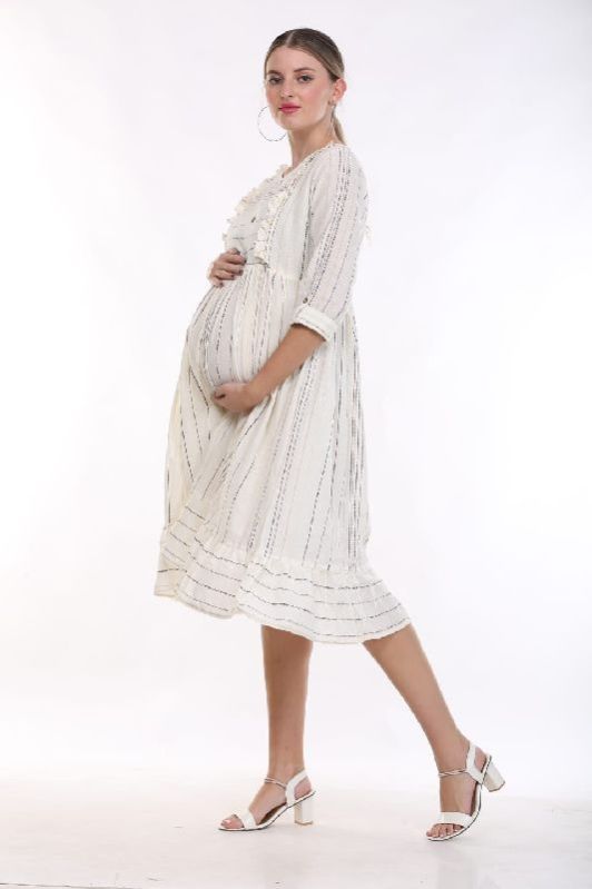 Women's Maternity Polka Dots Print Dress Breast Feeding - Temu