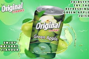 240ml Green Apple Drink Tin