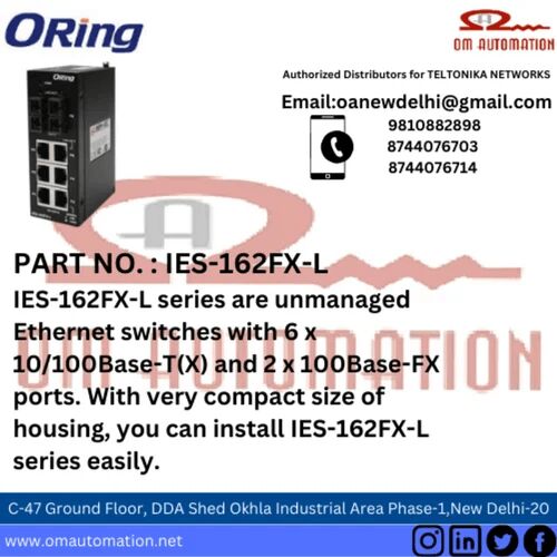 ORING  IES-162FX-L Series Industrial 8-port unmanaged Ethernet switch