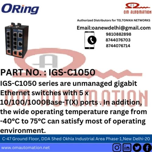 ORING IGS-C1050 Industrial 5-port unmanaged Gigabit Ethernet switch series