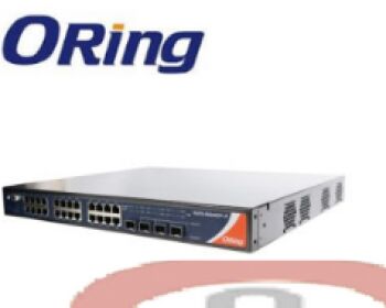 ORING RGPS-R9244GP+-LP Industrial Layer-3 28-port managed Gigabit PoE Ethernet switch with 24x10/100/1000B