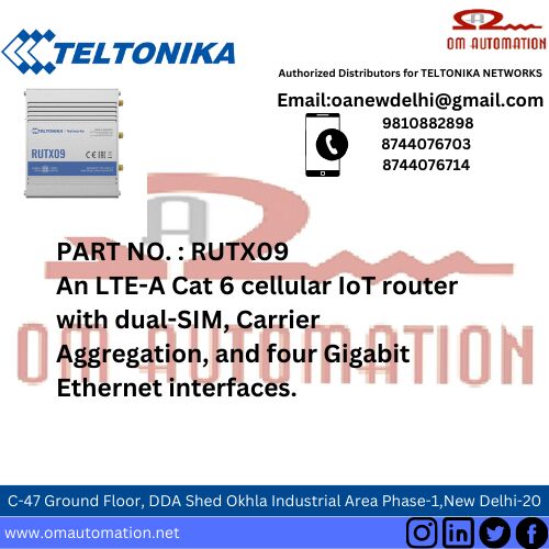 TELTONIKA RUTX09 - LTE-A CAT6 INDUSTRIAL CELLULAR ROUTER