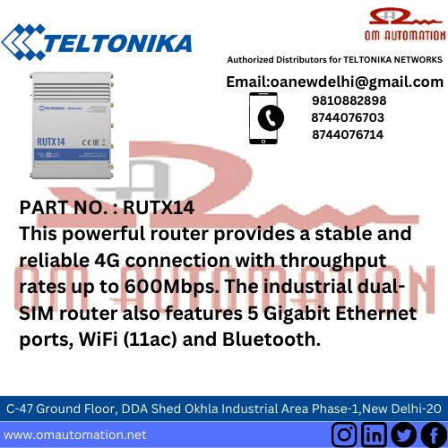 TELTONIKA RUTX14 4G LTE CAT12 INDUSTRIAL CELLULAR ROUTER