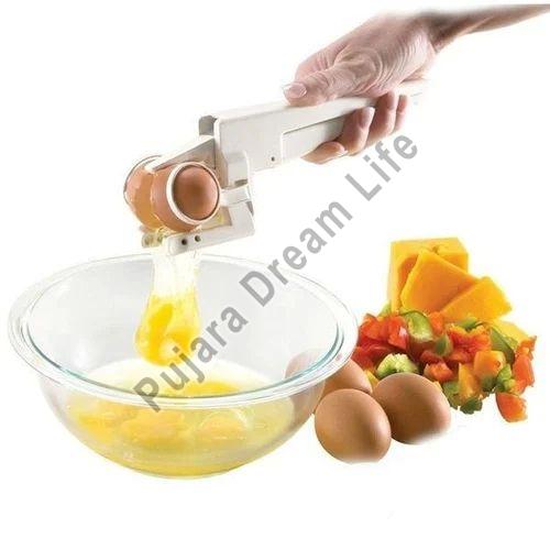 Plastic Handheld Egg Cracker with Separator