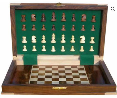 KBM1 Book Type Magnetic Wooden Chess Board