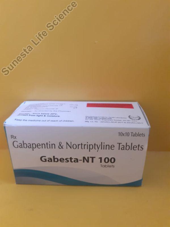Gabapentin 100mg Nortrityline 10 mg hydrochloride tablets