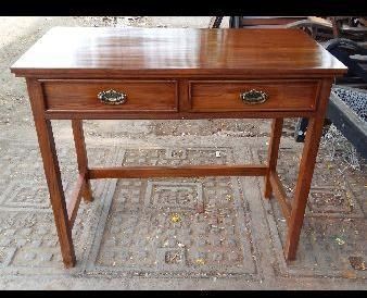 Crossbar Leg Dual Drawer Utility Table