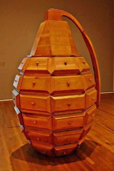 Grenade Form Multi Drawer Art Cabinet