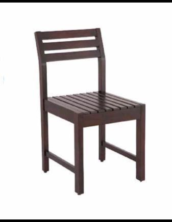 Slat Seat Dual Bar Backrest Chair