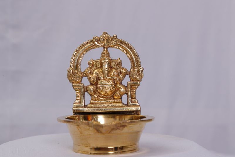 Brass Ganesh Oil Lamp