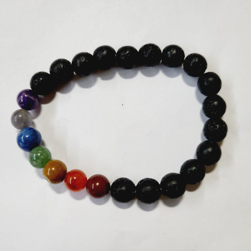 Small Multicolor Beads & Natural Lava Beads Bracelet: A Unique & Stylish  Accessory