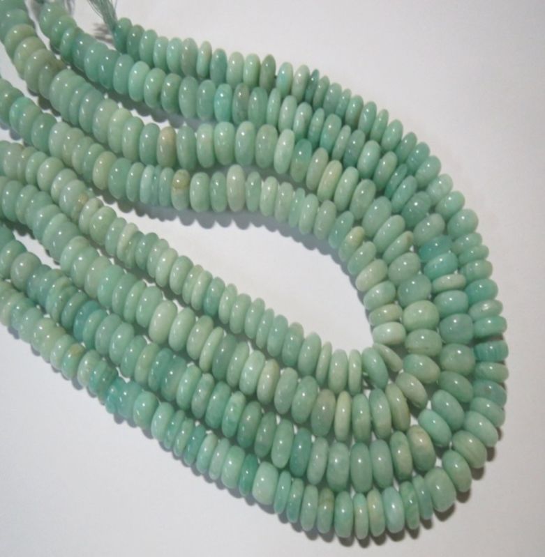 Amazonite Big 8 to 12mm Smooth Rondelle Beads Gemstone