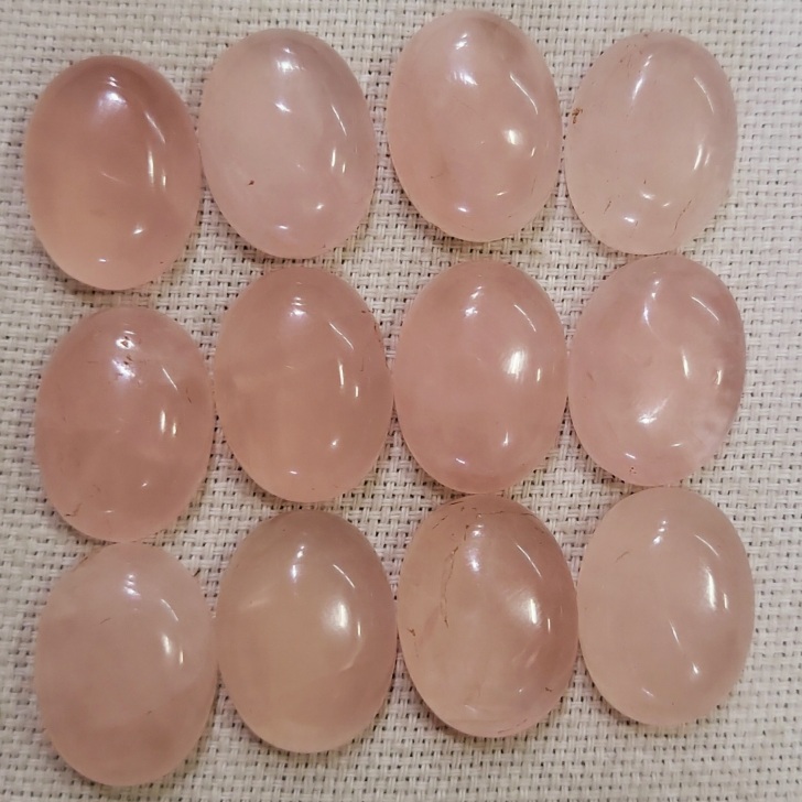 Rose Quartz Gemstone calibrated cabochons wholesale