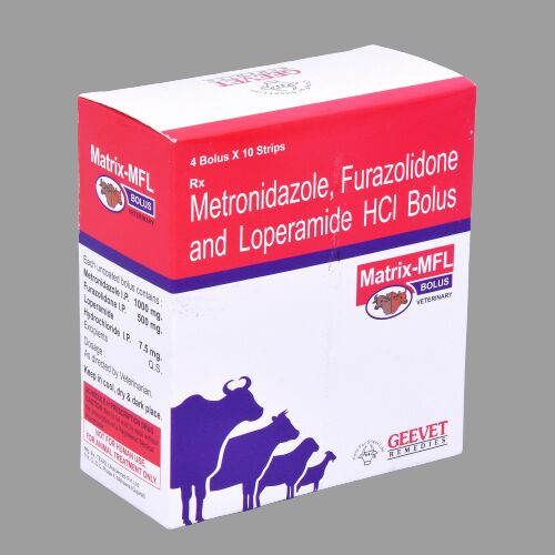 Metronidazole, Furazolidone & Loperamide Bolus