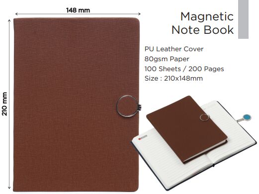 PU Leather Cover Magnetic Note Book