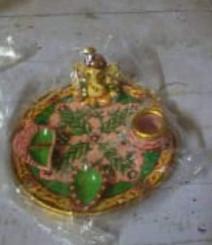 Golden Pooja Thali