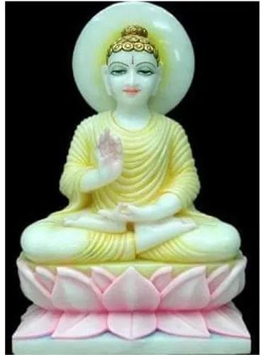 20 Inch Marble Buddha Statue