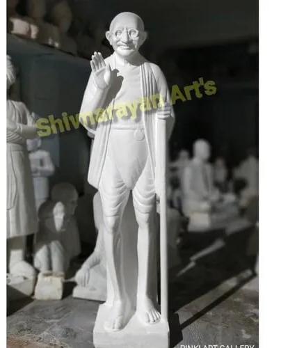 6 Feet Marble Mahatma Gandhi Statue
