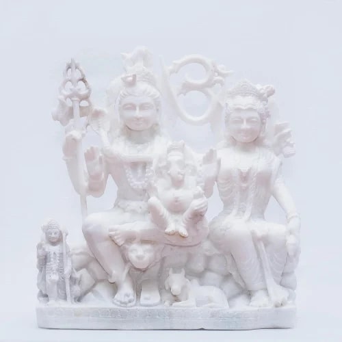 Marble Shiv Parivar Statue