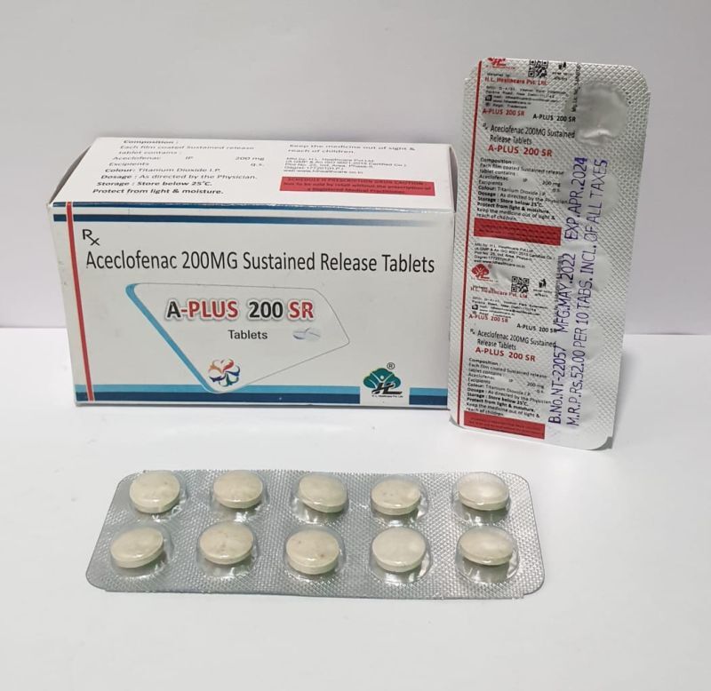 Acelofenac 200 mg Sustained Release Tablets