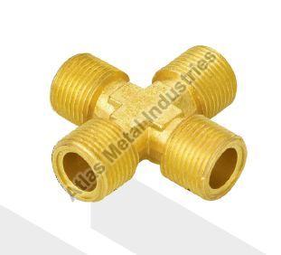 Brass Four Way Male Joint