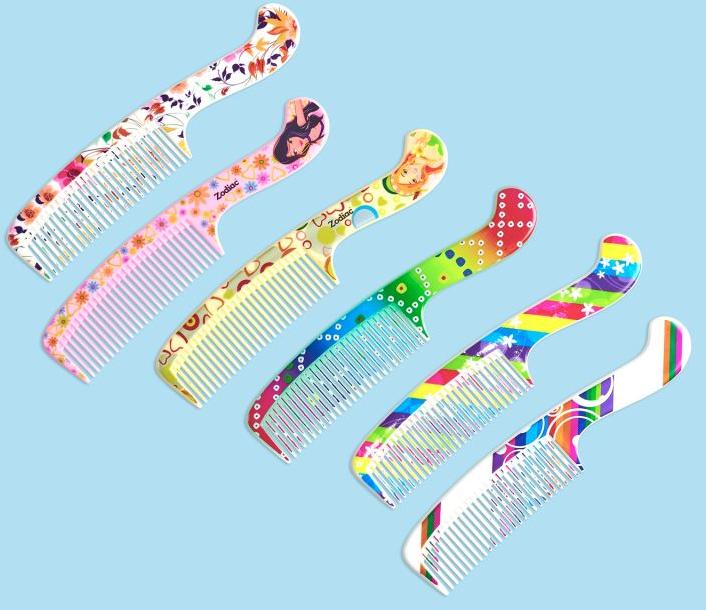 Handle Fancy Printed Comb