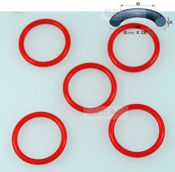 10x4mm Silicone Red O Ring Sealing Rubber