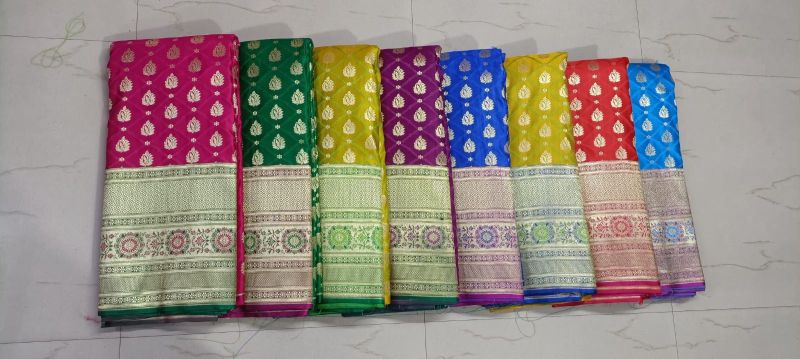 Jacquard Banarasi Silk Satin Fabric